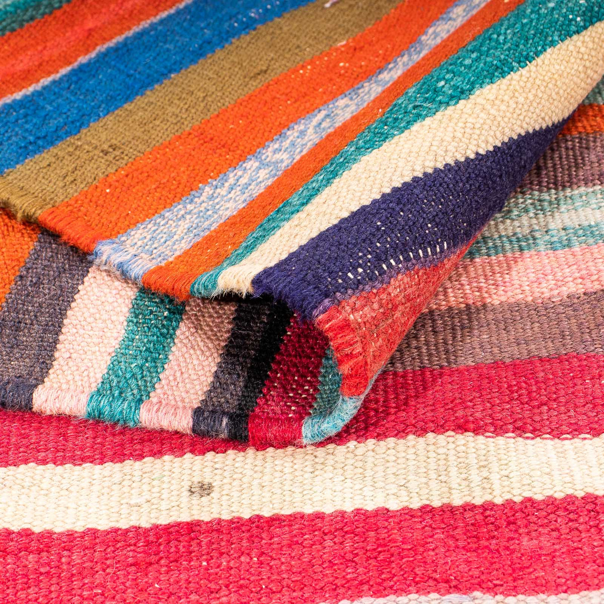 Tapis Kelim - Vieux - 190 x 150 cm - multicolore