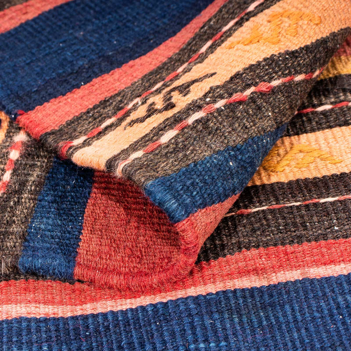 Tapis Kelim - Vieux - 210 x 155 cm - multicolore