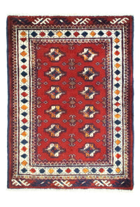 Tapis Turkaman - 91 x 70 cm - rouge