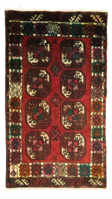 Tapis Turkaman - 100 x 67 cm - rouge