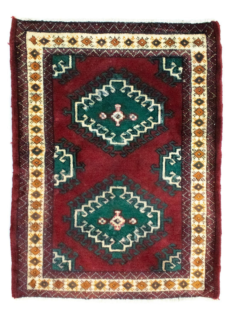 Tapis Turkaman - 87 x 64 cm - rouge