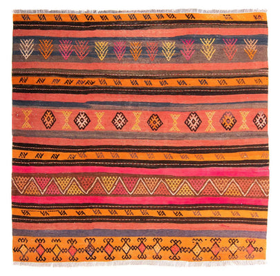 Tapis Kelim - Vieux - 150 x 135 cm - multicolore