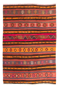 Tapis Kelim - Vieux - 215 x 150 cm - multicolore