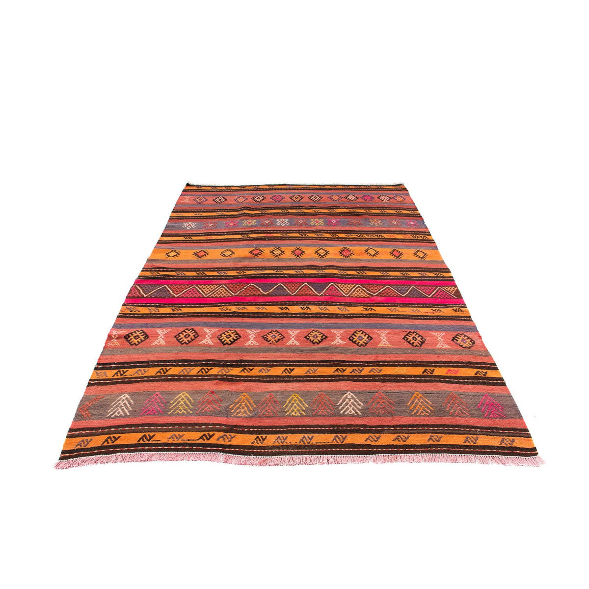 Tapis Kelim - Vieux - 215 x 150 cm - multicolore