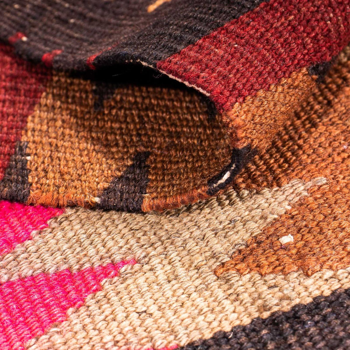 Tapis Kelim - Vieux - 90 x 85 cm - multicolore