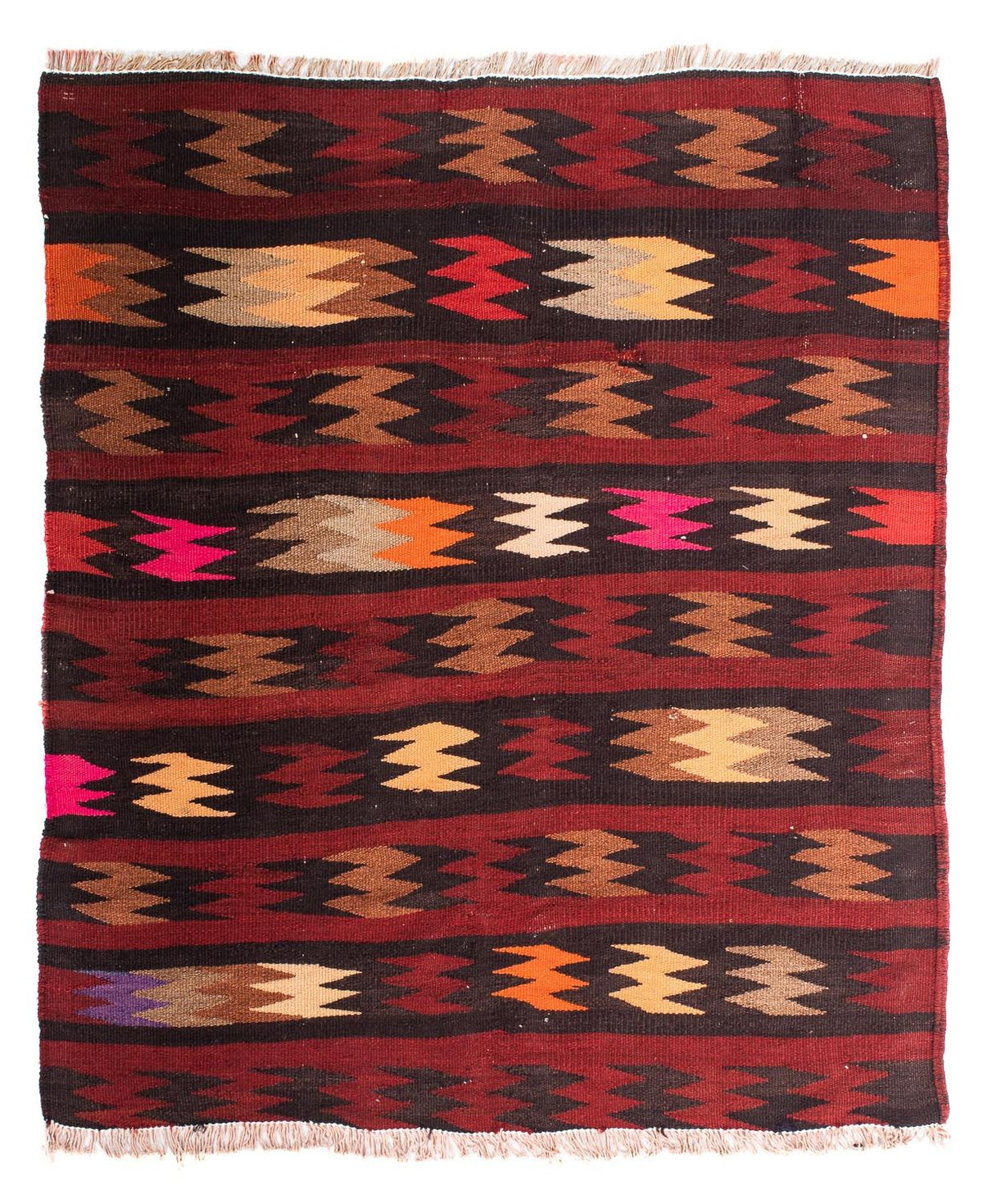 Tapis Kelim - Vieux - 110 x 90 cm - multicolore