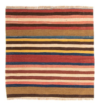 Tapis Kelim - Vieux carré  - 85 x 80 cm - multicolore