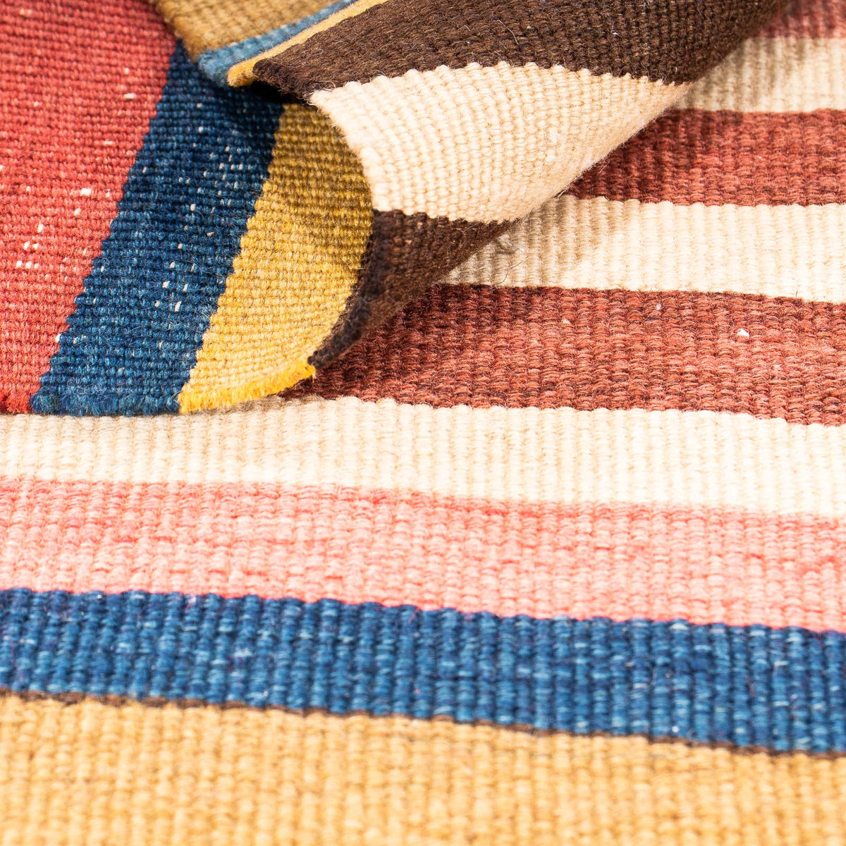 Tapis Kelim - Vieux carré  - 85 x 80 cm - multicolore