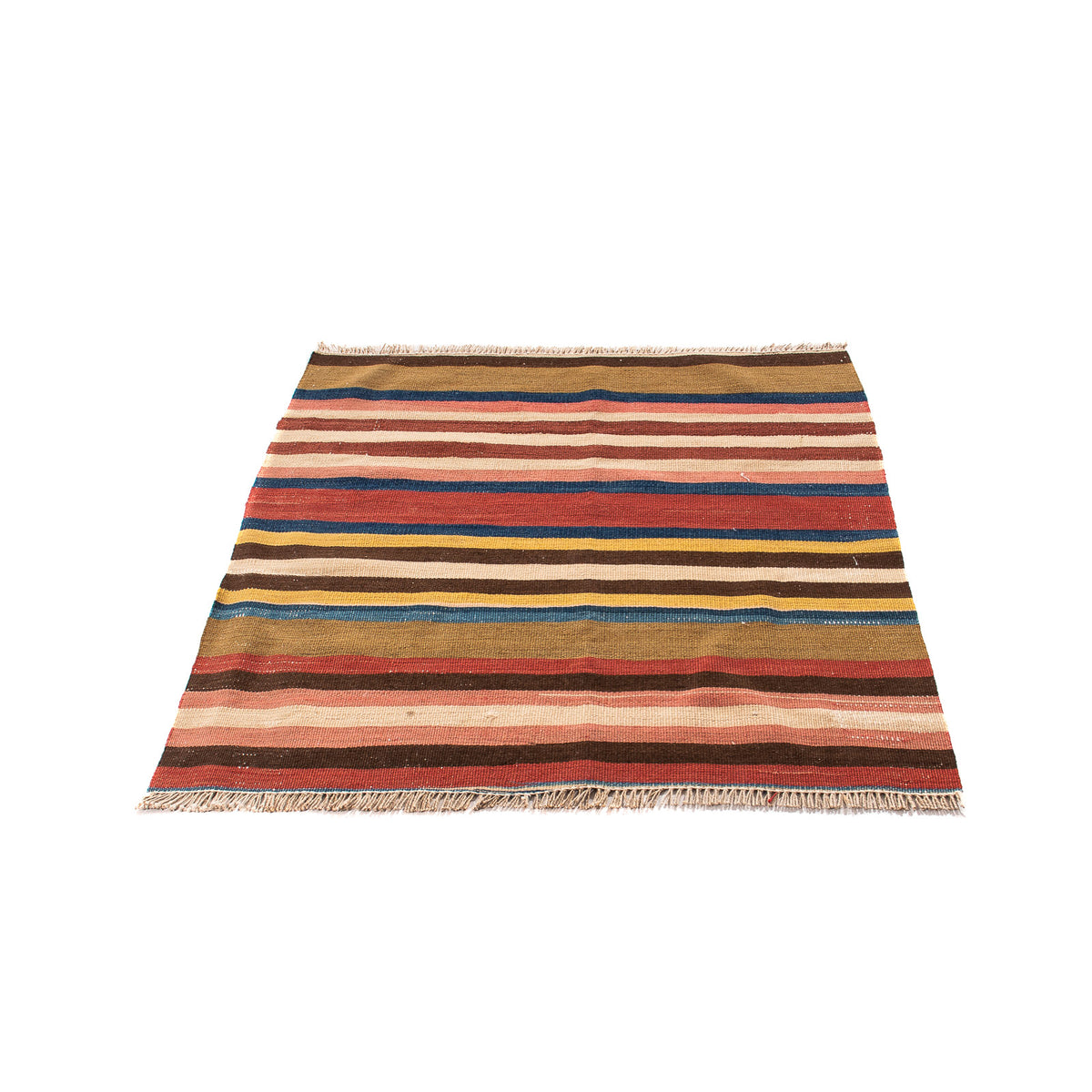 Tapis Kelim - Vieux carré  - 85 x 80 cm - multicolore