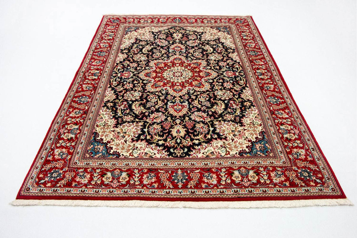 Tapis persan - Ghom - 243 x 170 cm - bleu foncé