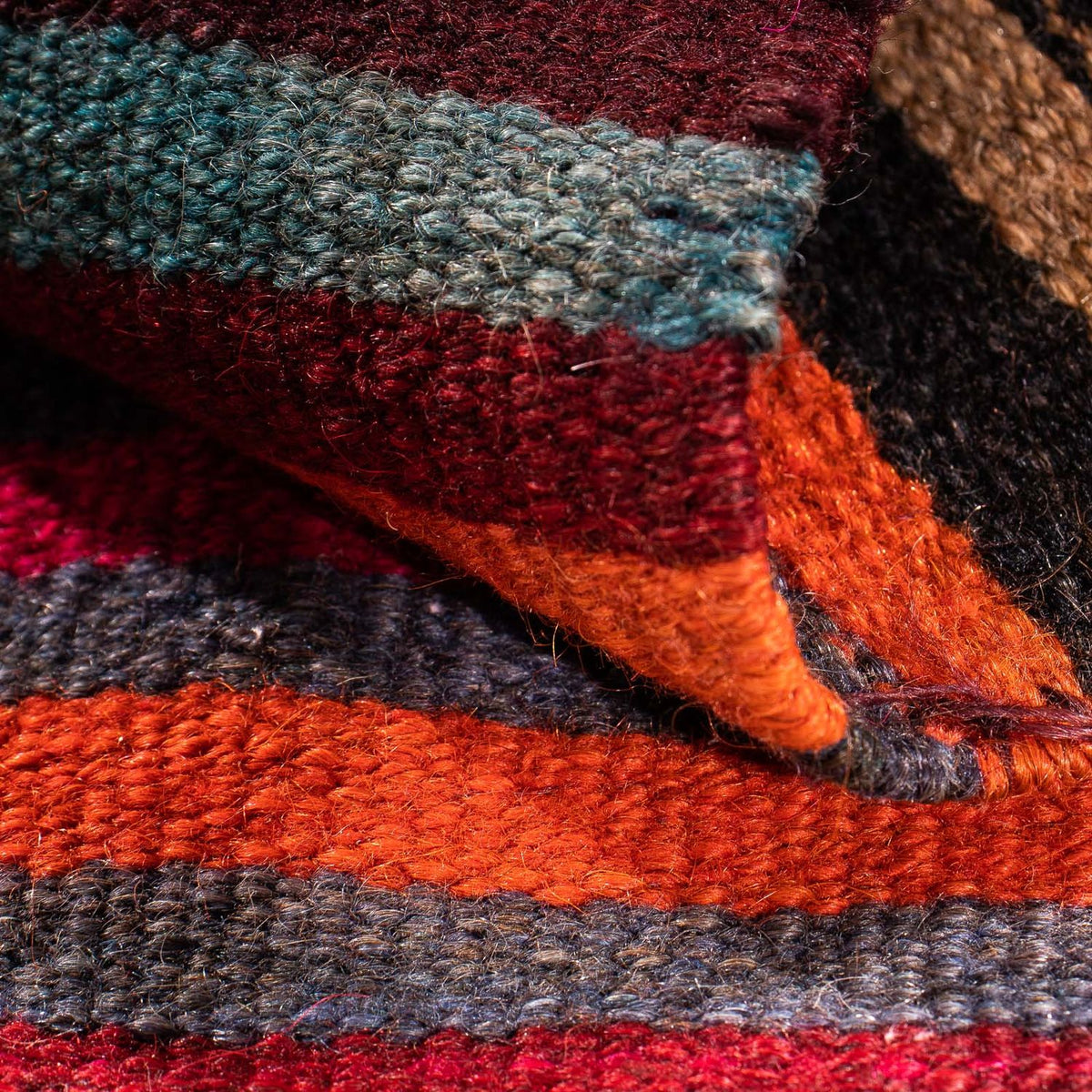 Tapis de couloir Tapis Kelim - Vieux - 115 x 47 cm - multicolore