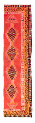 Tapis de couloir Tapis Kelim - Vieux - 355 x 90 cm - multicolore