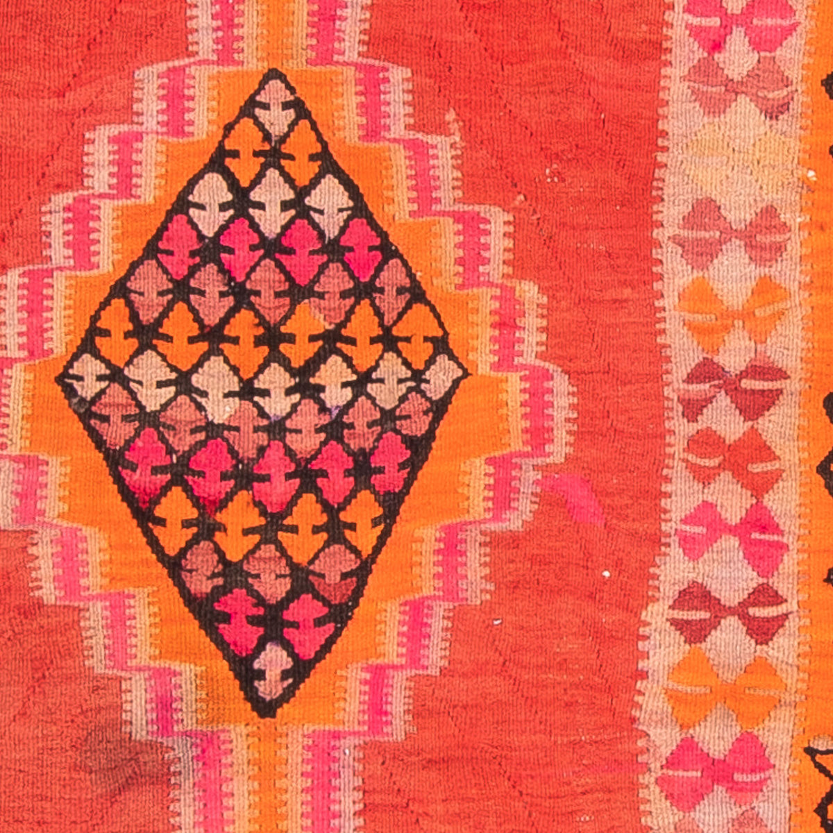 Tapis de couloir Tapis Kelim - Vieux - 355 x 90 cm - multicolore