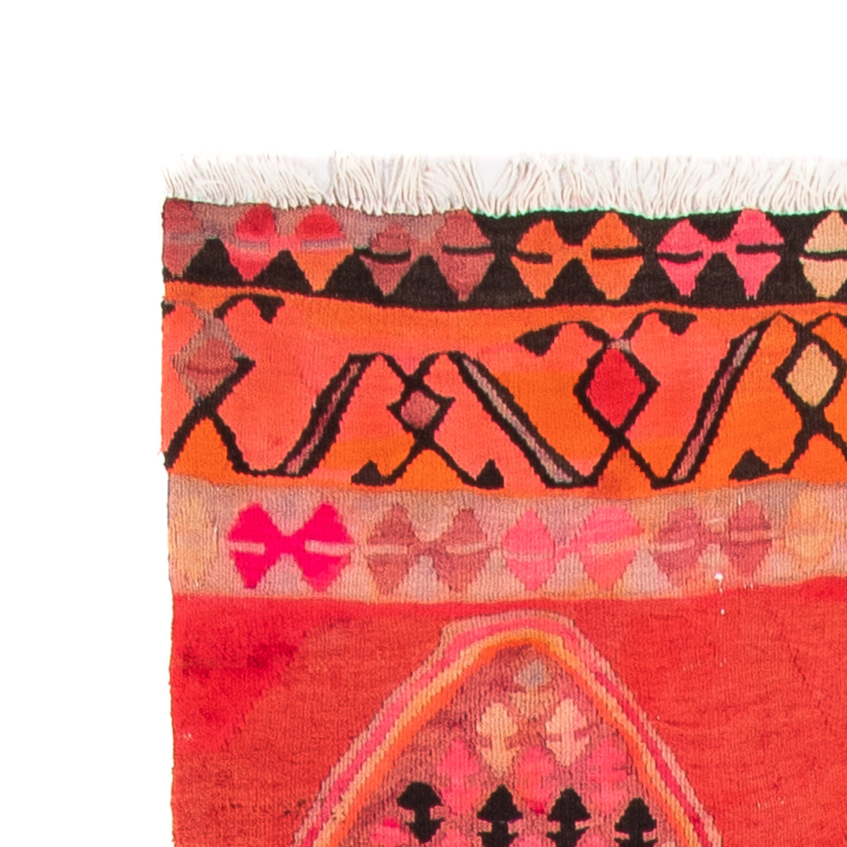 Tapis de couloir Tapis Kelim - Vieux - 355 x 90 cm - multicolore