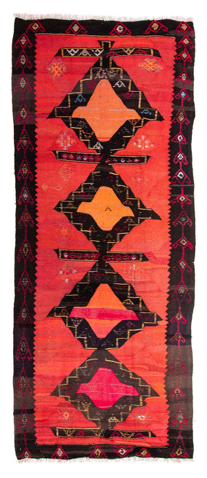 Tapis de couloir Tapis Kelim - Vieux - 365 x 150 cm - multicolore