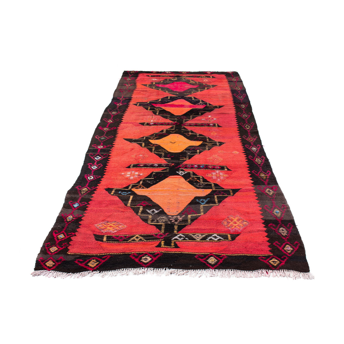 Tapis de couloir Tapis Kelim - Vieux - 365 x 150 cm - multicolore