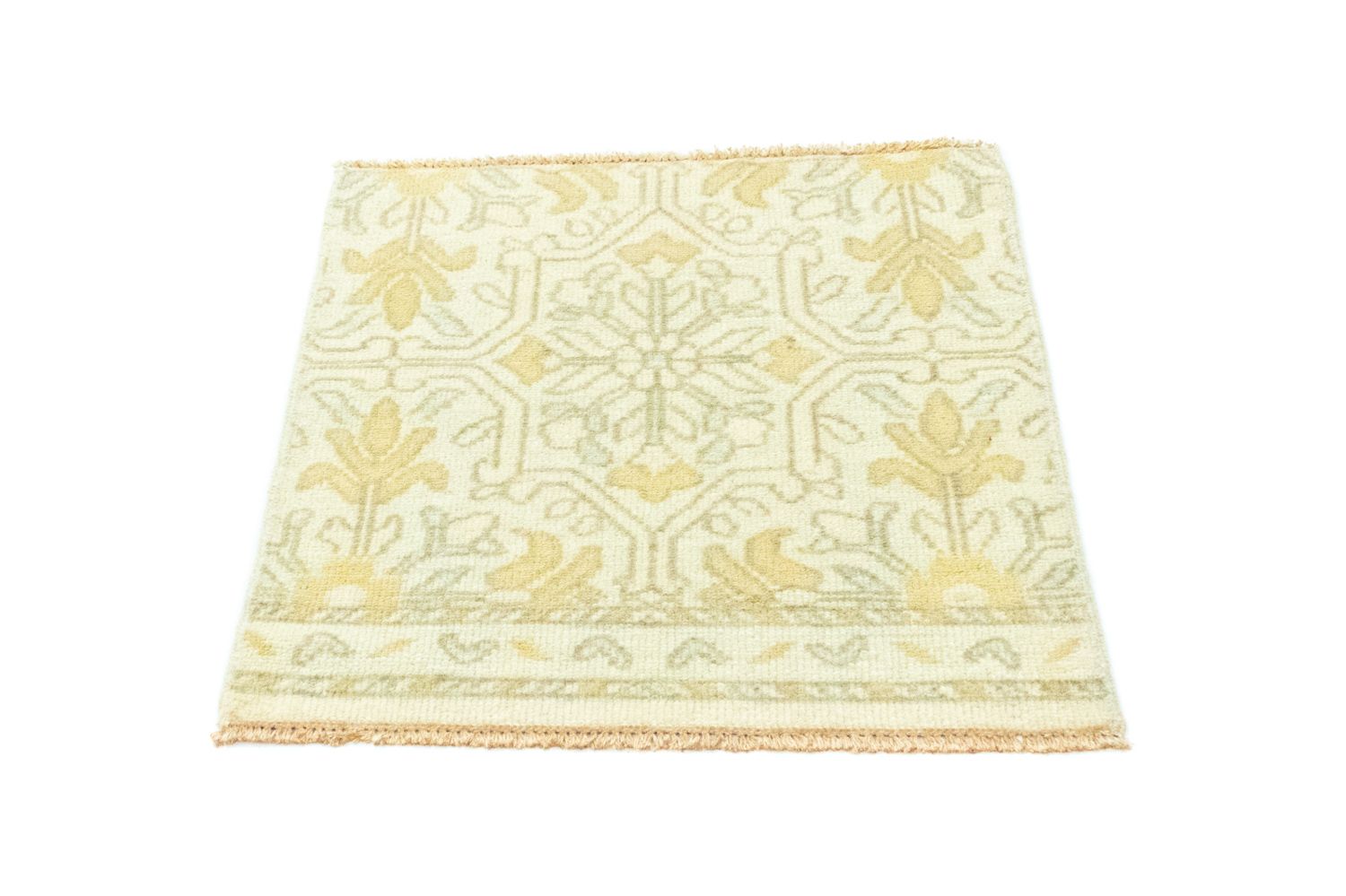 Tapis design carré  - 63 x 60 cm - beige