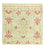 Tapis design carré  - 63 x 62 cm - beige