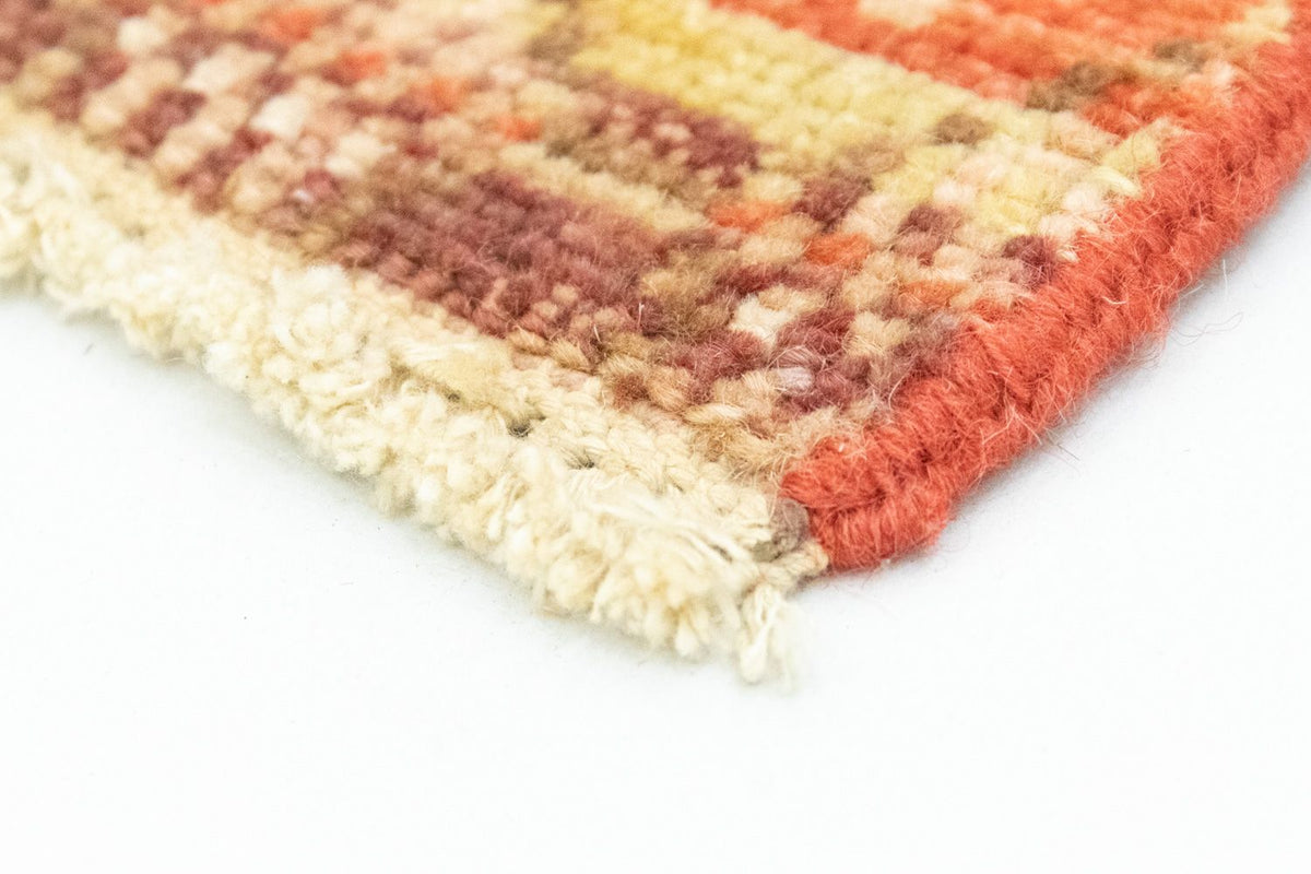 Tapis design carré  - 59 x 58 cm - orange