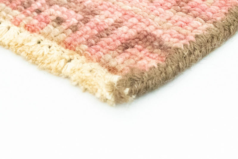 Tapis design carré  - 66 x 61 cm - rose