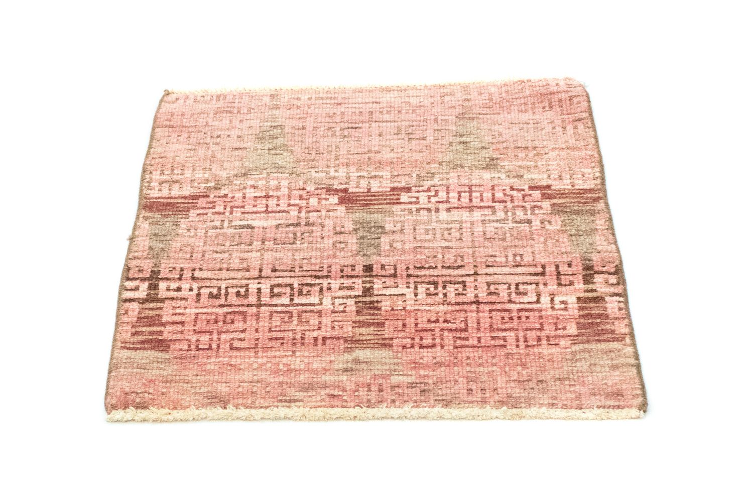 Tapis design carré  - 66 x 61 cm - rose