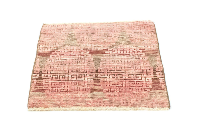 Tapis design carré  - 66 x 61 cm - rose