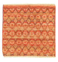 Tapis design carré  - 62 x 59 cm - orange