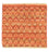 Tapis design carré  - 62 x 59 cm - orange