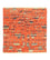 Tapis design carré  - 62 x 61 cm - orange