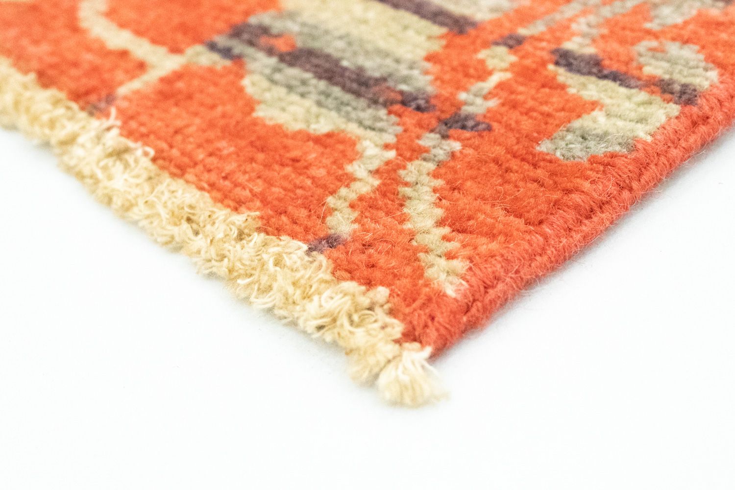 Tapis design carré  - 62 x 61 cm - orange