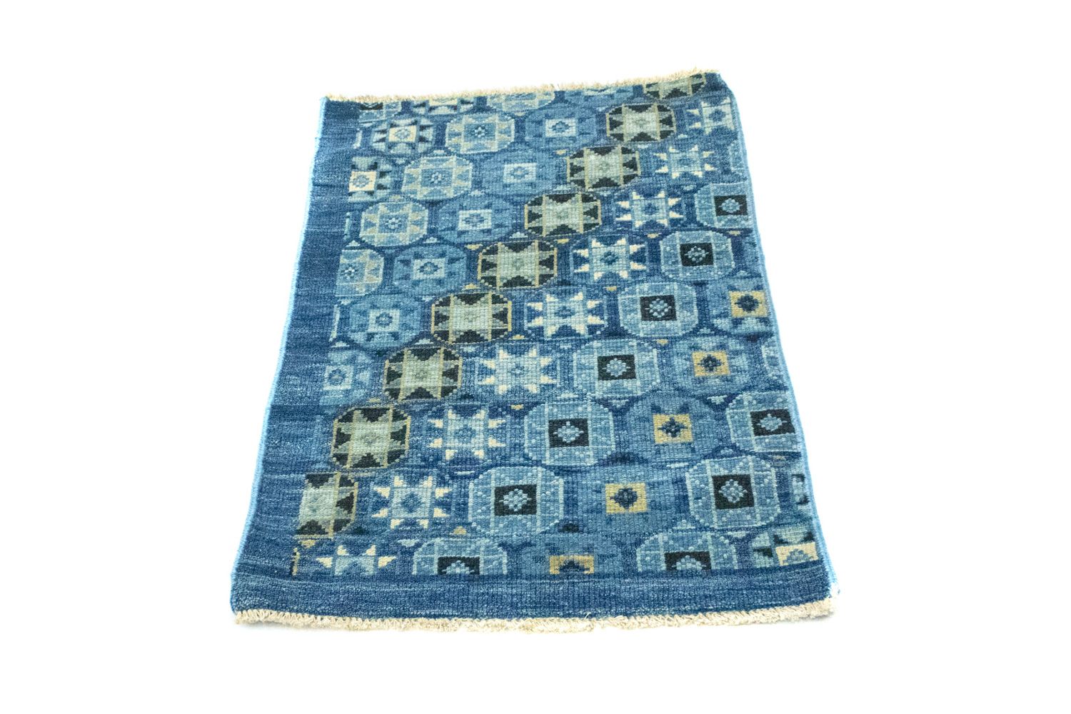 Tapis design - 95 x 63 cm - bleu