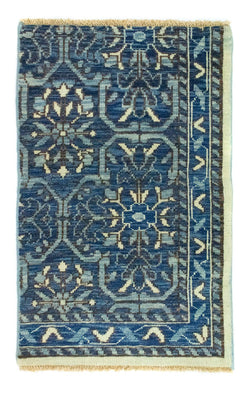 Tapis design - 92 x 59 cm - bleu
