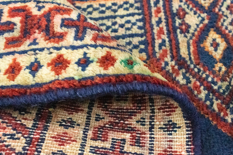Tapis Turkaman - 83 x 63 cm - bleu