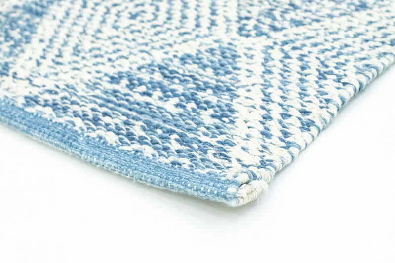 Tapis Kelim - Tendance - 92 x 62 cm - bleu clair
