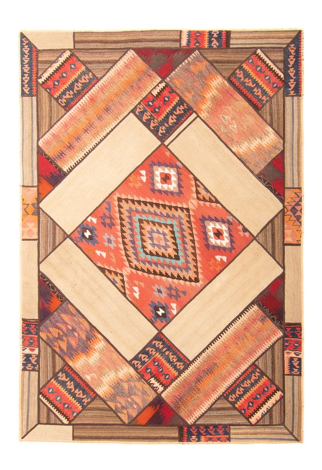 Tapis patchwork - 230 x 160 cm - multicolore