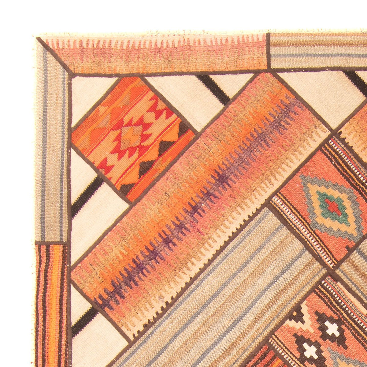 Tapis patchwork 160x230cm - Perserteppich Wollteppich