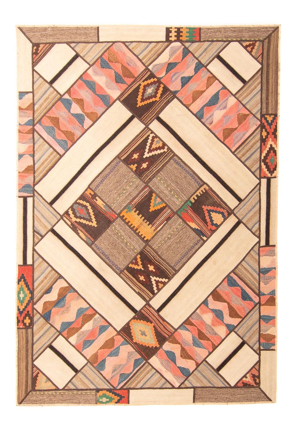 Tapis patchwork - 230 x 160 cm - multicolore
