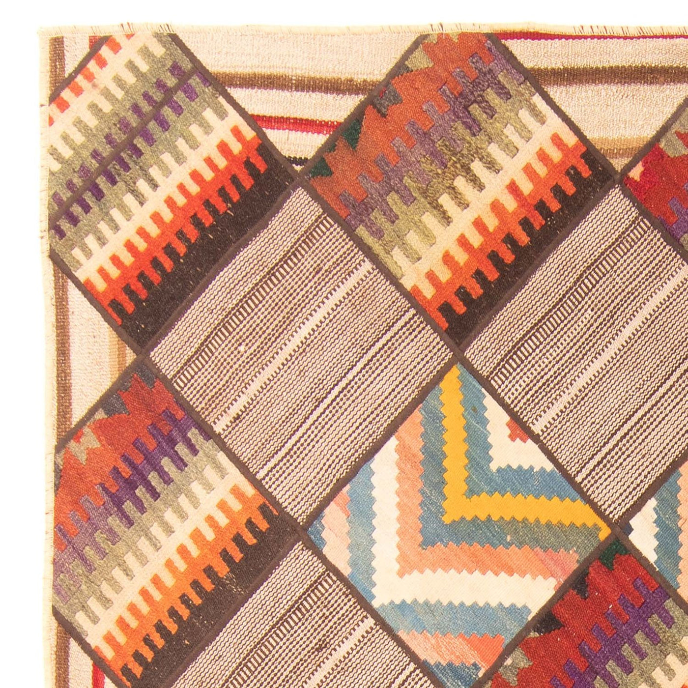 Tapis patchwork 200x150cm - Perserteppich Wollteppich