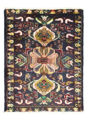 Tapis Turkaman - 86 x 70 cm - bleu foncé