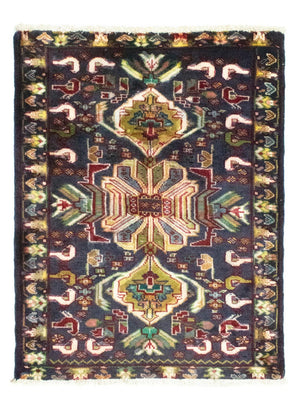 Tapis Turkaman - 86 x 70 cm - bleu foncé