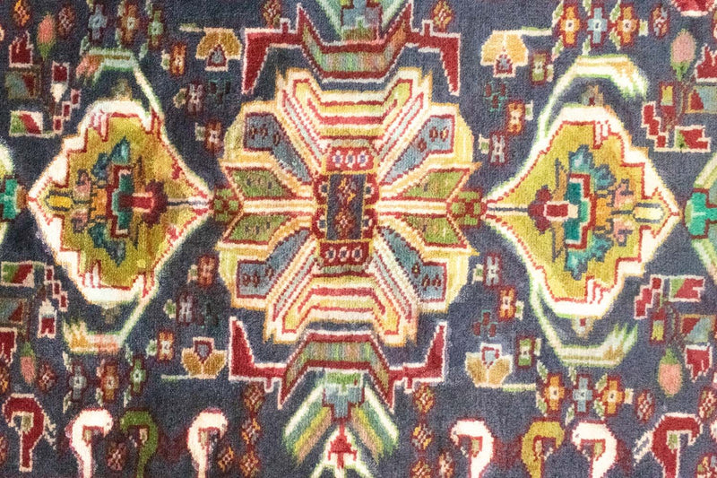 Tapis Turkaman - 86 x 70 cm - bleu foncé