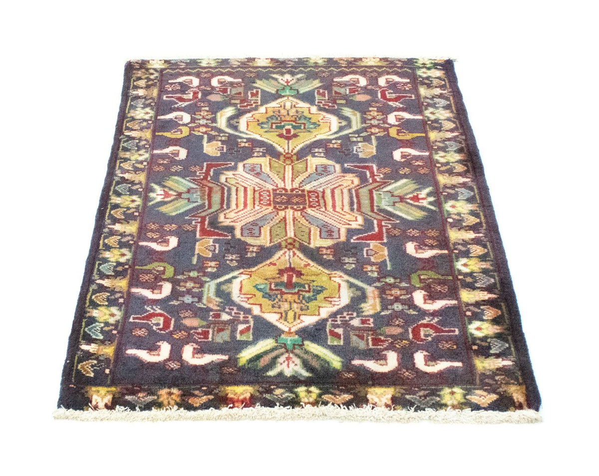 Tapis Turkaman - 86 x 70 cm - bleu foncé