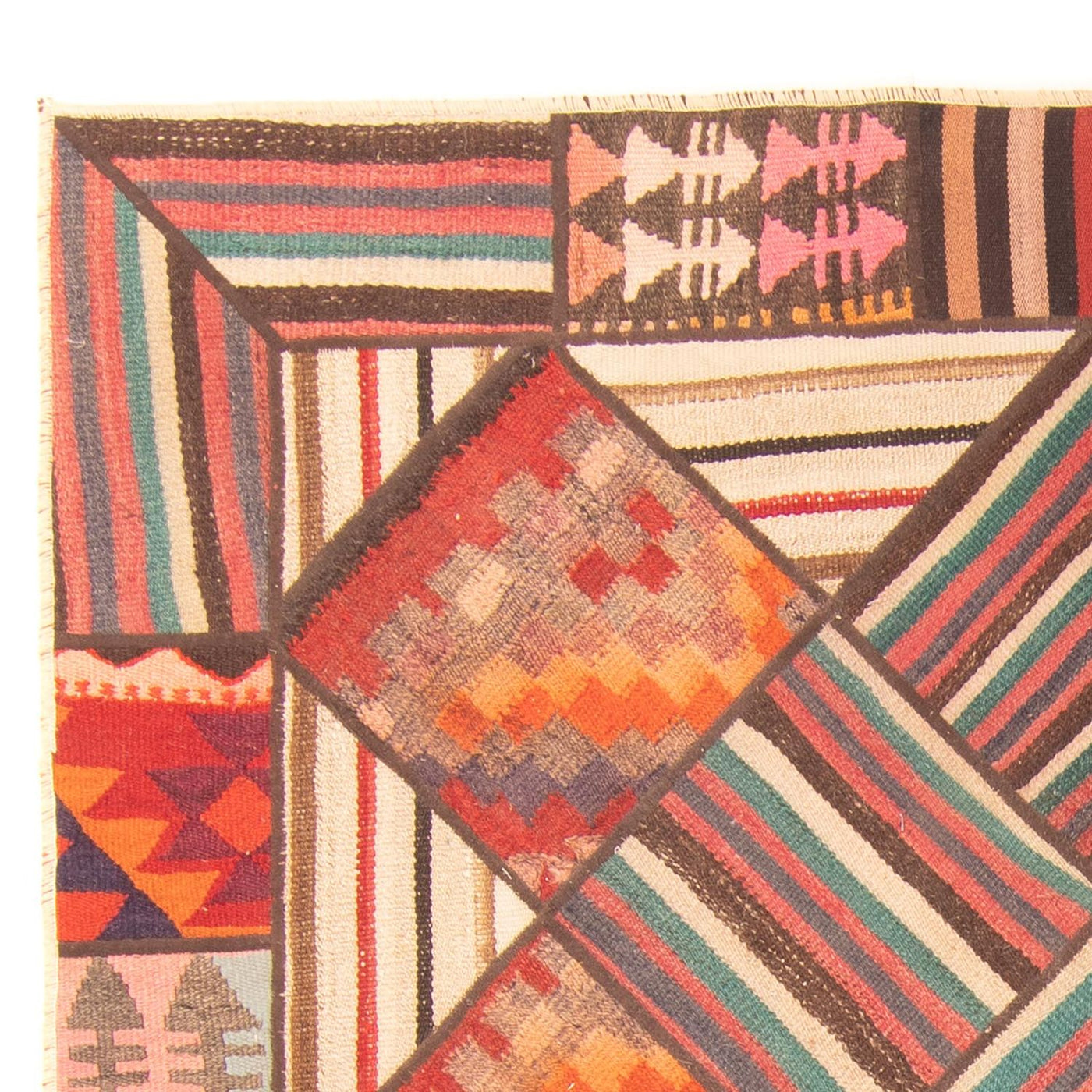 Tapis patchwork 200x150cm - Perserteppich Wollteppich