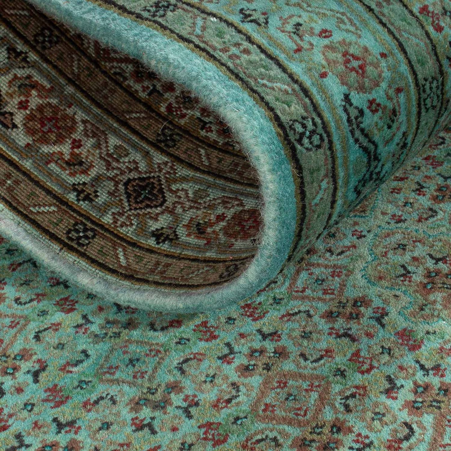 Tapis de couloir Tapis oriental - Tabriz - 305 x 84 cm - vert
