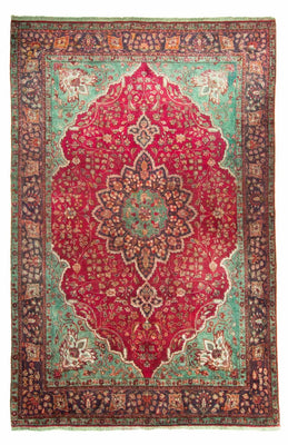 Tapis persan - Tabriz - 308 x 226 cm - rouge foncé