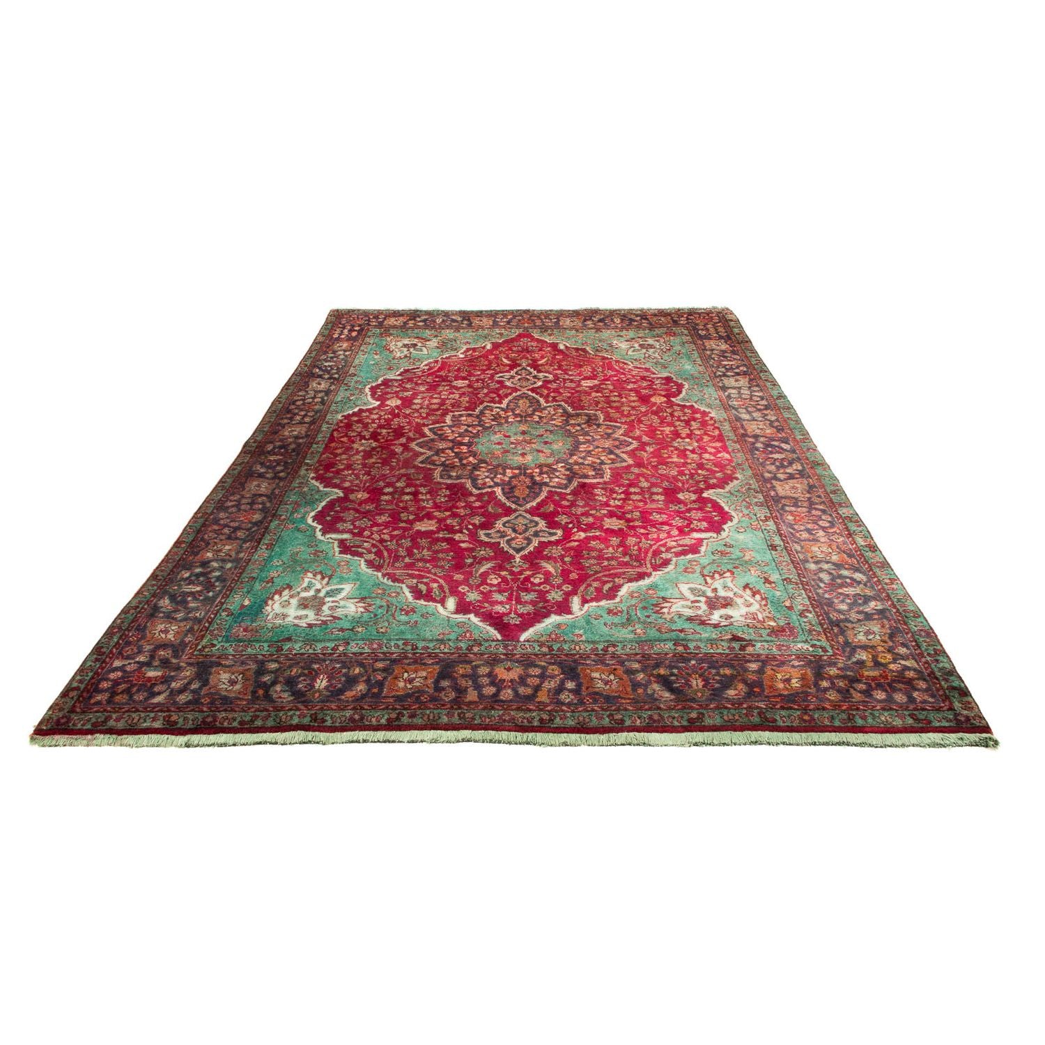 Tapis persan - Tabriz - 308 x 226 cm - rouge foncé