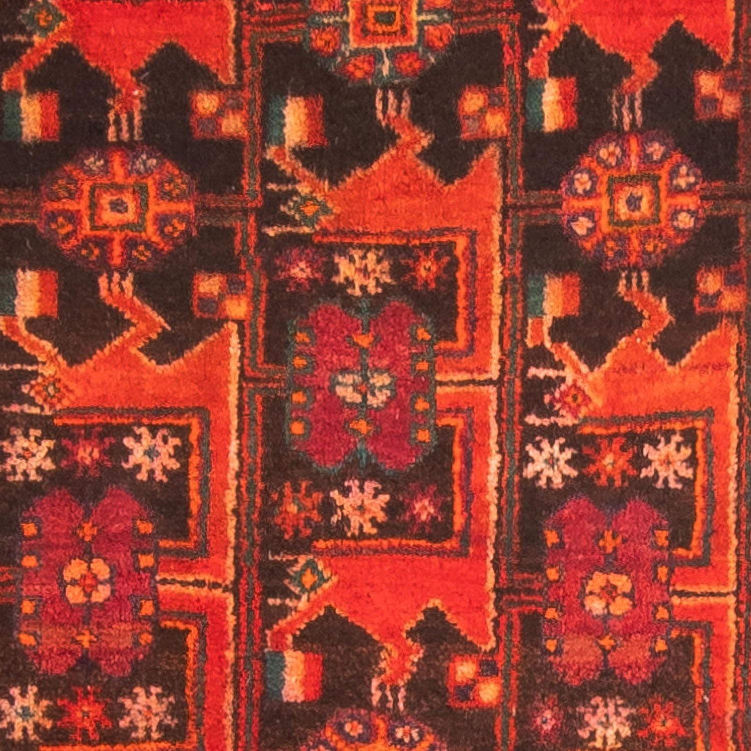 Tapis persan - Nomadic - 297 x 154 cm - rouge foncé