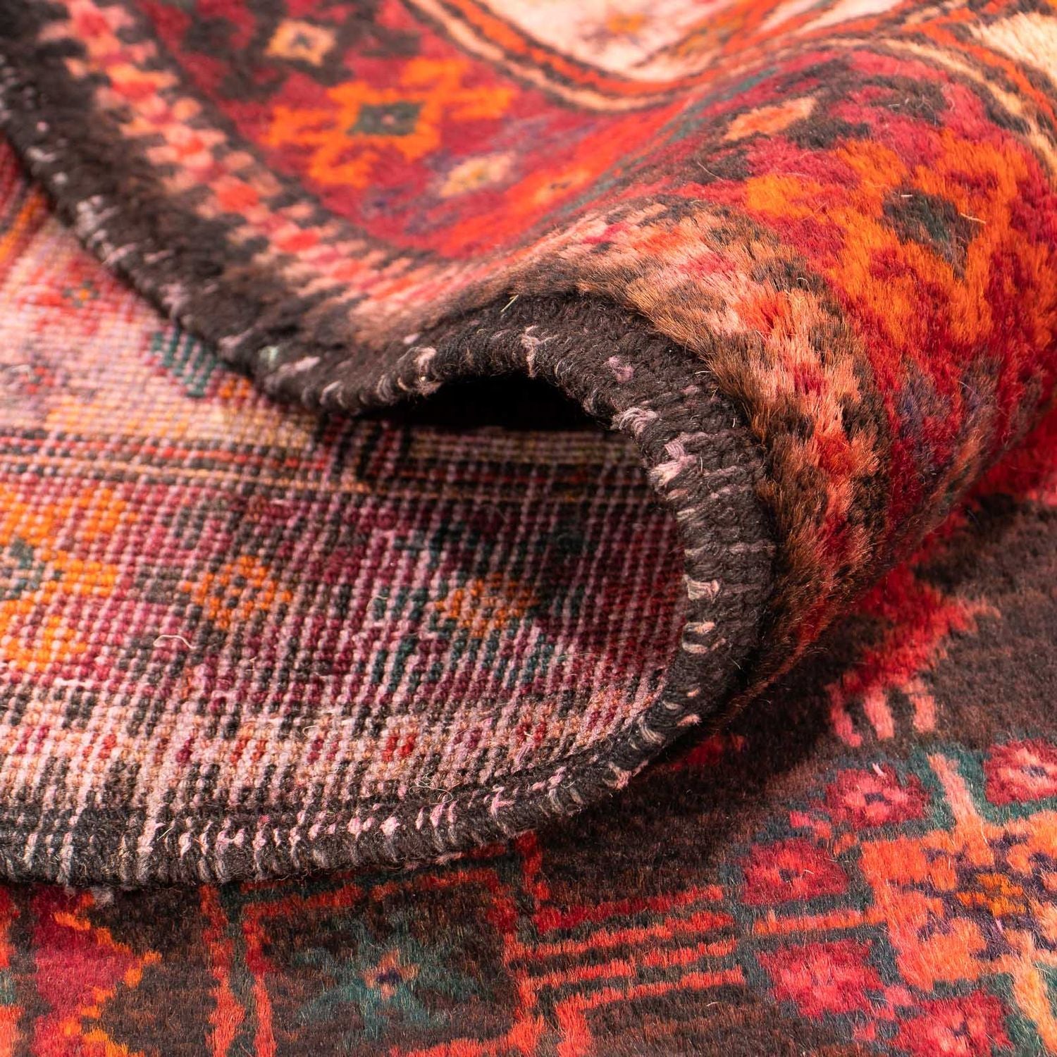 Tapis persan - Nomadic - 297 x 154 cm - rouge foncé