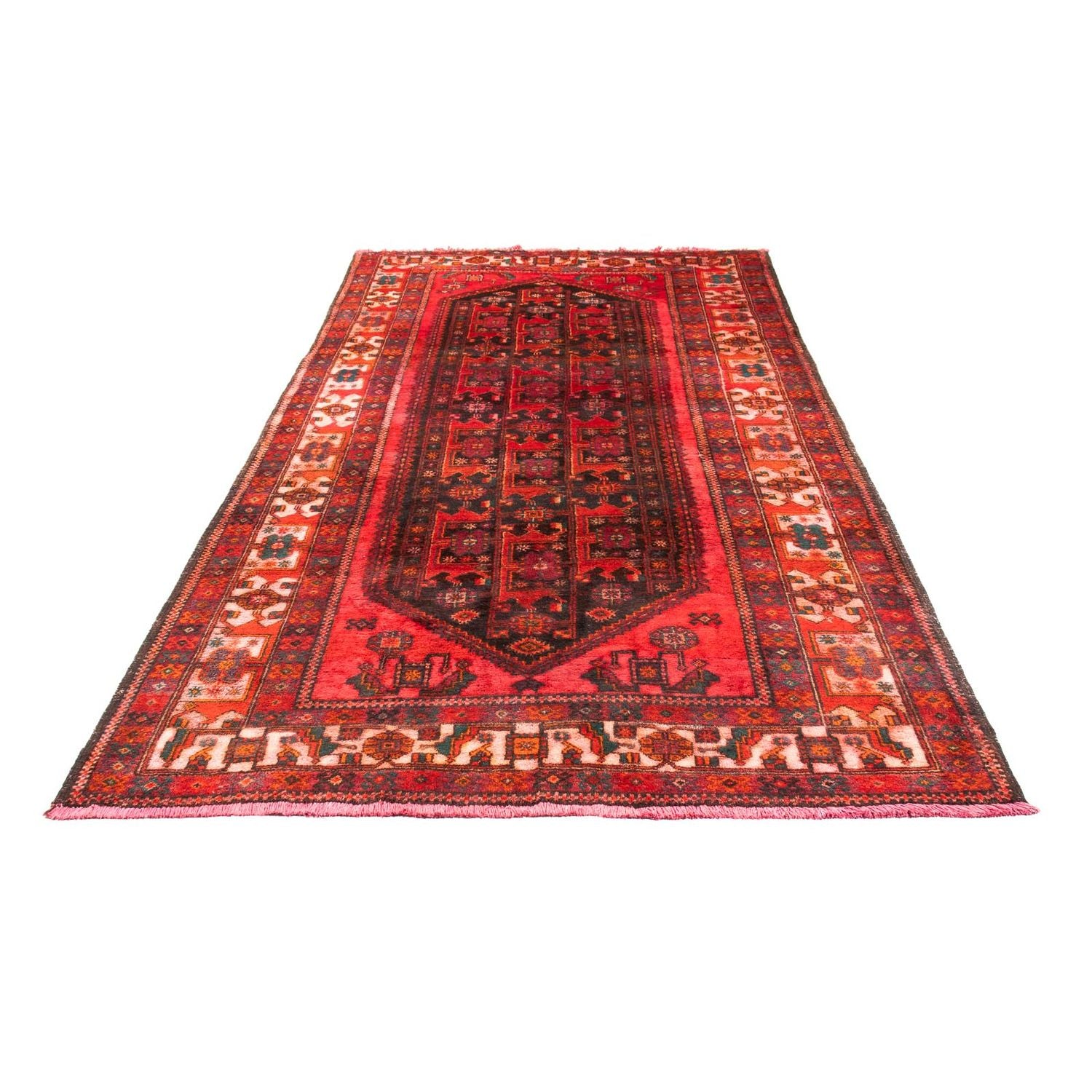 Tapis persan - Nomadic - 297 x 154 cm - rouge foncé