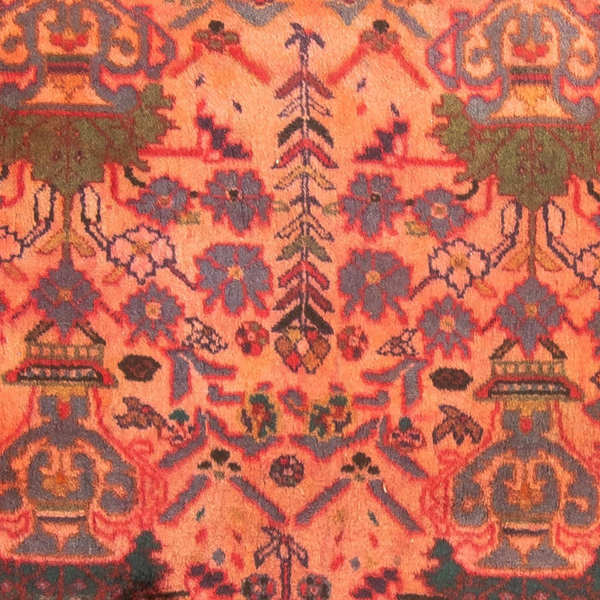 Tapis persan - Classique - 208 x 124 cm - rouge clair